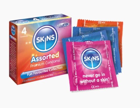 Skins assorted lubricated Condoms 4.s product available at family pharmacy online buy now at qatar doha