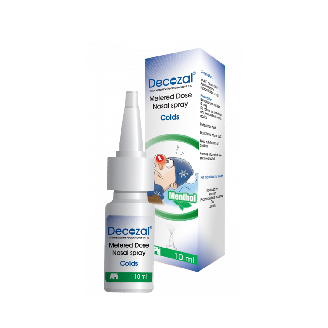 Decozal 0.1%menthol Metered Dose Nasal Spray -10ml product available at family pharmacy online buy now at qatar doha
