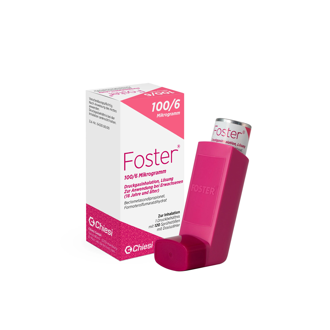 Foster 100/6 Mcg Pressurised Inhalation Solution (120 Actuations) product available at family pharmacy online buy now at qatar doha